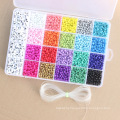 Shangjie OEM Customized 24 grid beads for diy jewerely Crystal Jewelry Making Kit glass seed beads